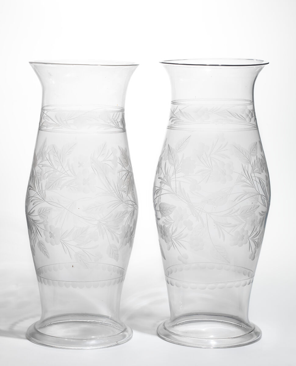 Hurricane glass (one of a pair), Glass, American or British