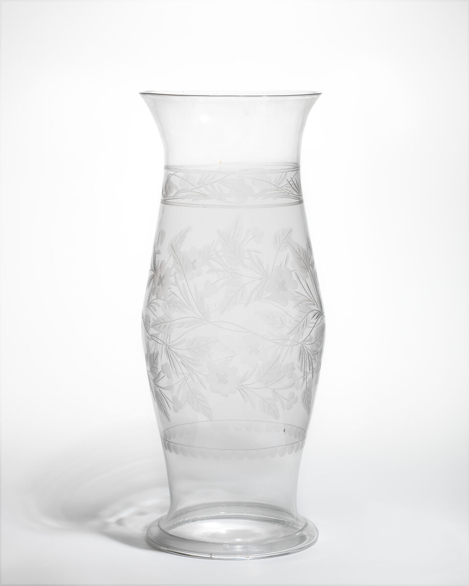 Hurricane glass (one of a pair), Glass, American or British