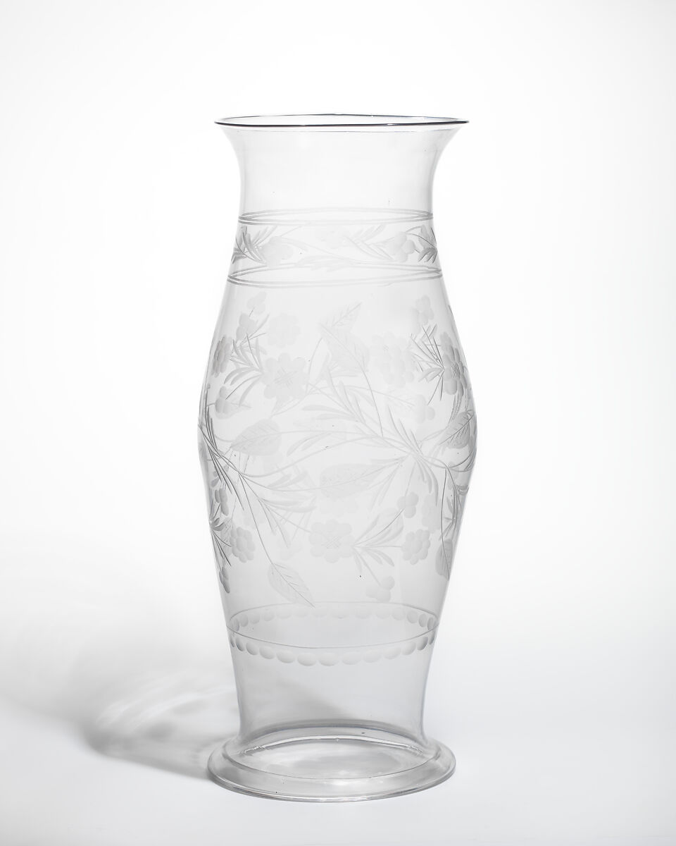 Hurricane glass (one of a pair), Glass, American or British