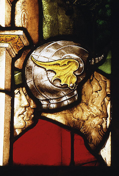 Moses presenting the tablets of law, Valentin Bousch (French, active 1514–41, died 1541), Stained glass, French, Lorraine, Metz