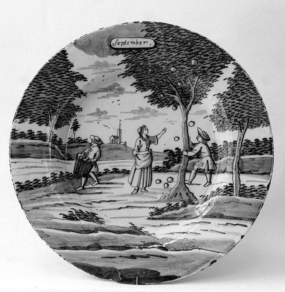 Plate, De Porceleyne Bijl, Tin-glazed earthenware, Dutch, Delft 