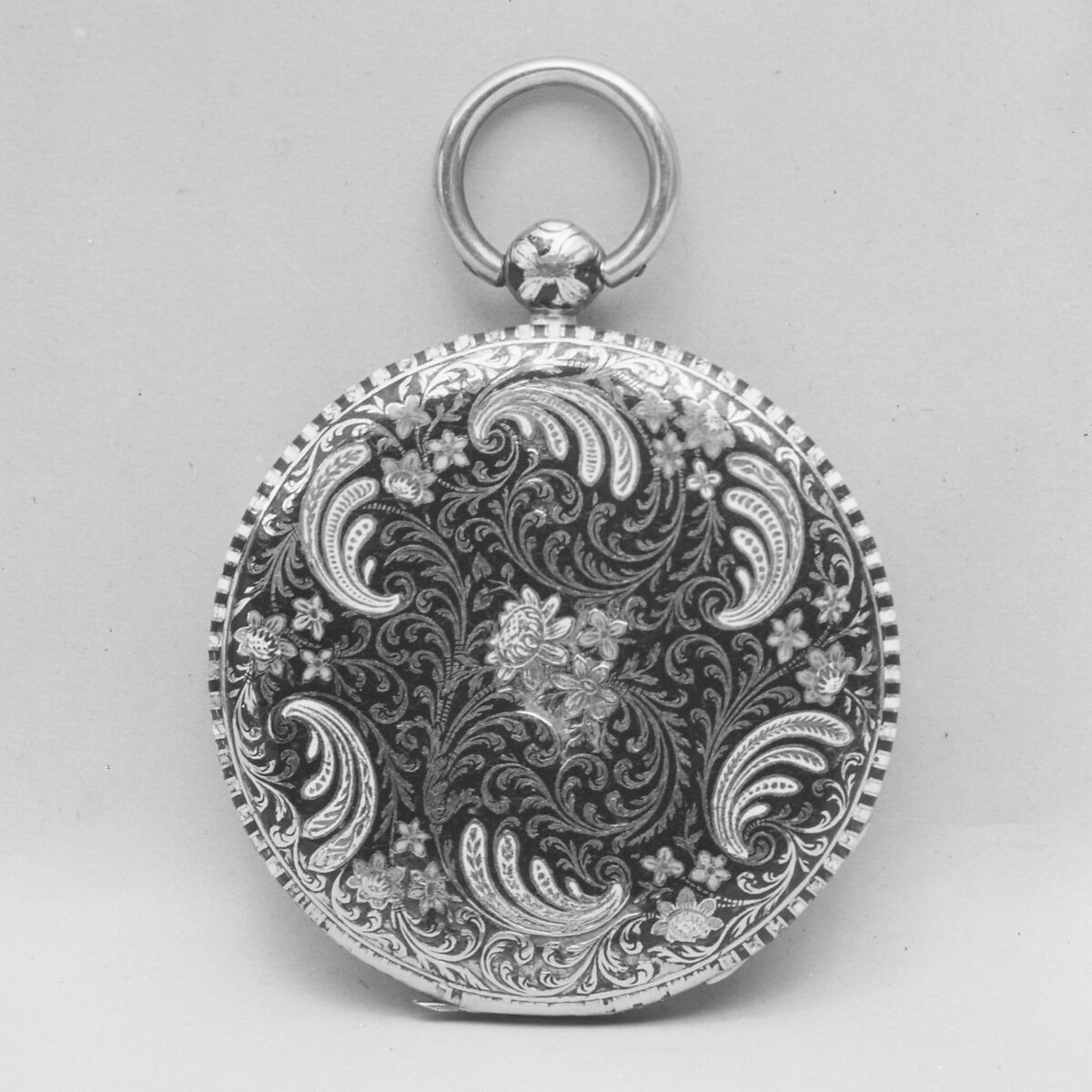 Watch, Watchmaker: Firm of Lépine (French, active Paris, 1762–1914), Gold, engine-turned silver, niello, champlevé enamel, French, Paris 