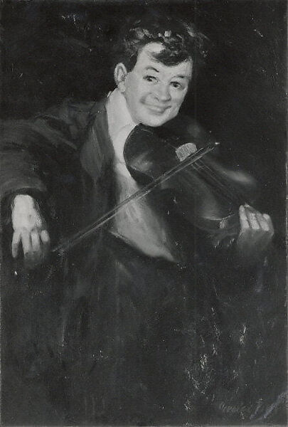 Boy with Violin, George Luks (American, Williamsport, Pennsylvania 1866–1933 New York), Oil on canvas, American 