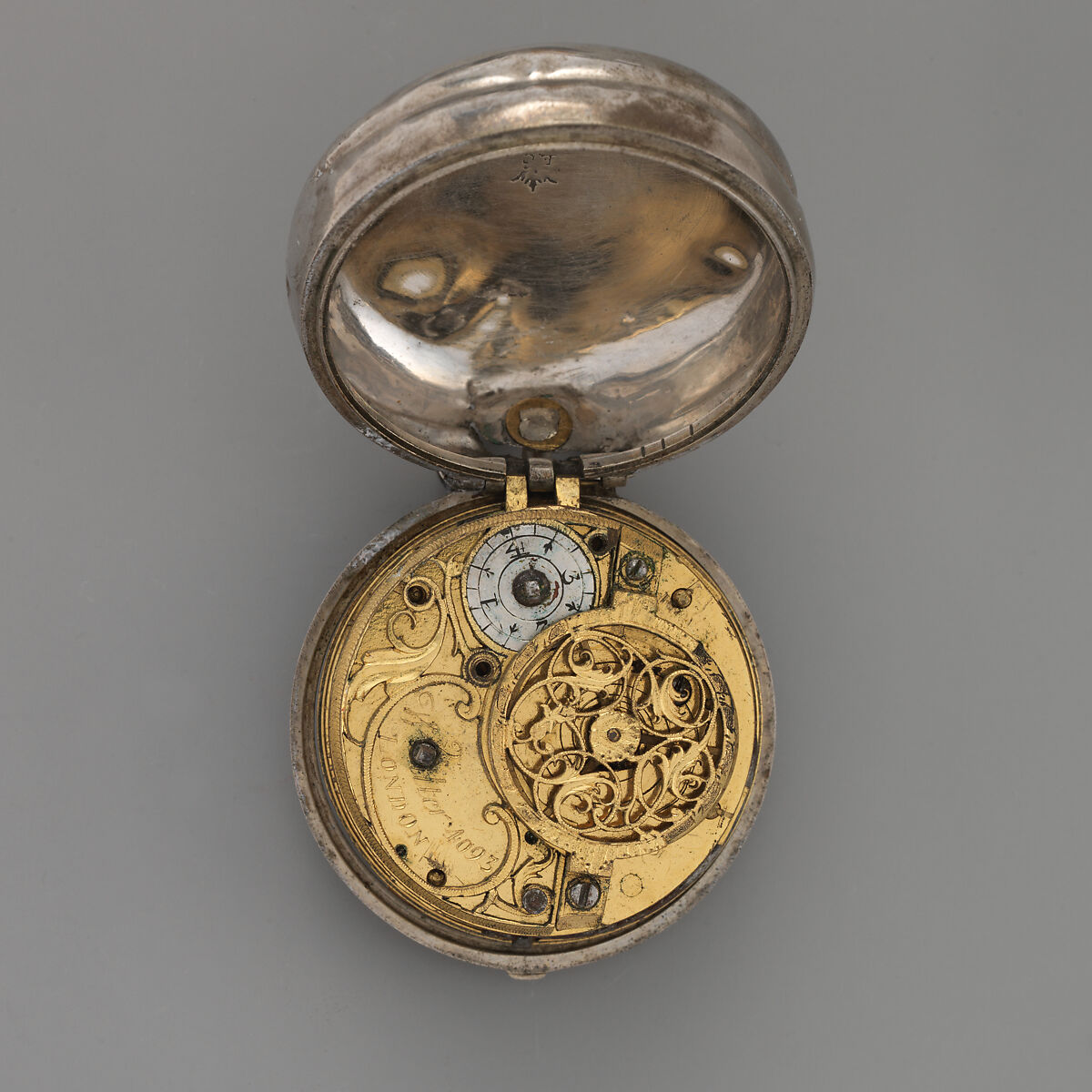 Watch, Watchmaker: Nicholas Walter (1620–1630), Silver, enamel, British, London