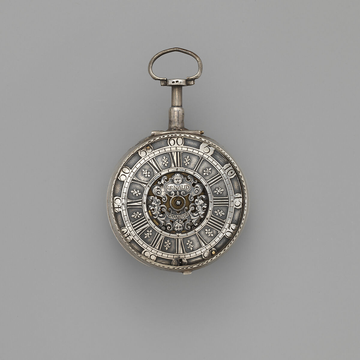 Repeater watch, Watchmaker: William Webster (British, Clockmakers' Company 1710–34, died 1735), Copper, enamel, silver, British, London
