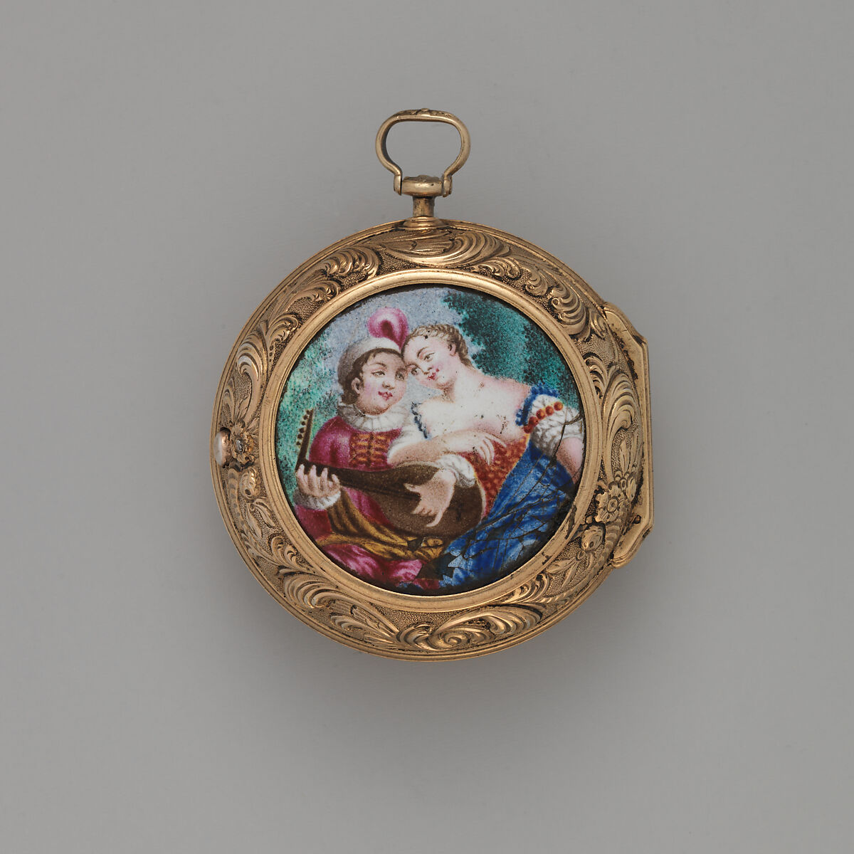 Watch, Watchmaker: John Wilter (British, active 1760–84), Silver gilt, painted enamel, British, London with Swiss, Geneva case