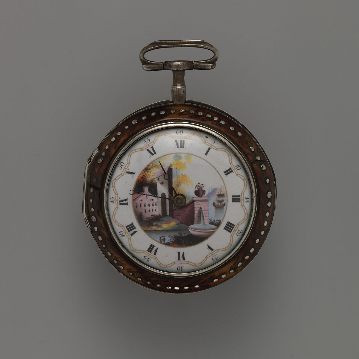 Watch, Watchmaker: J. Samson (1760–1796), Tortoiseshell, enamel, silver, gold, British, London 