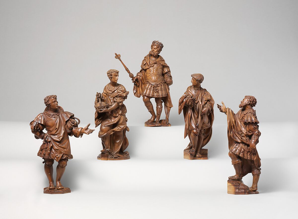 Group of statuettes, Boxwood, German 