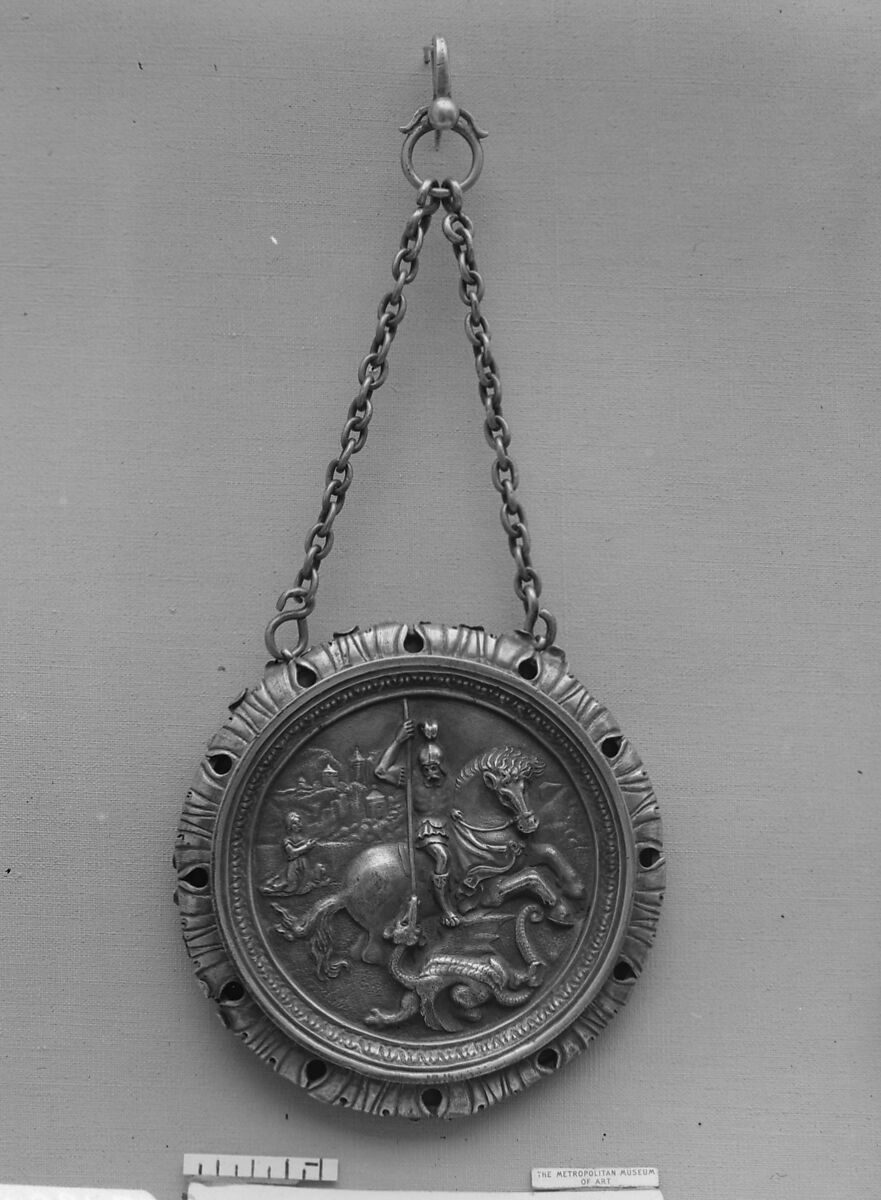 Medallion, Silver gilt, British 