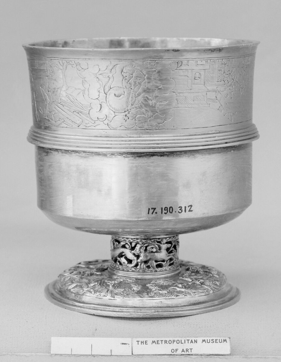 Cup (one of a set), Silver, parcel gilt, Flemish 