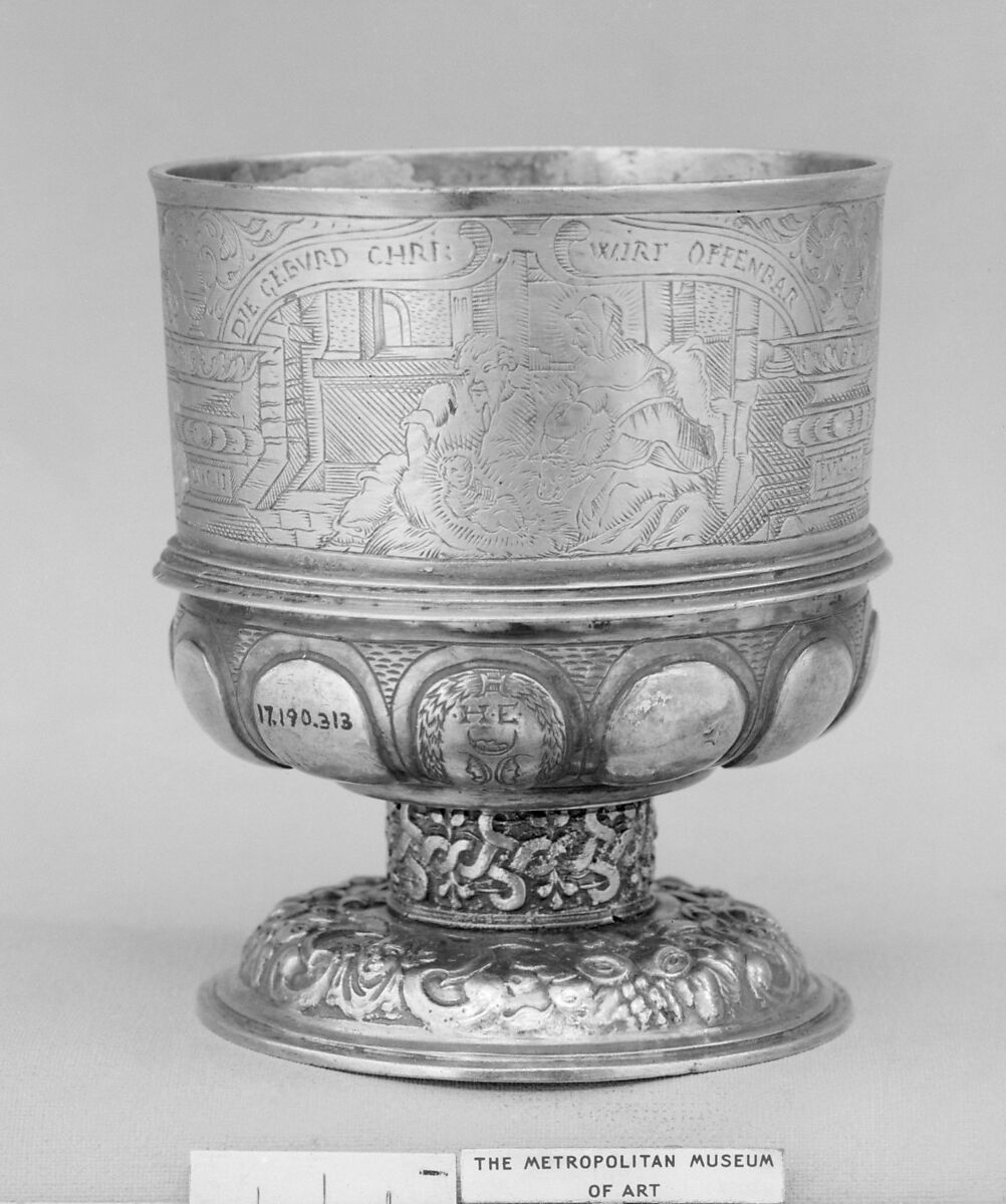 Cup, Silver, partly gilt, Swiss, Basel 