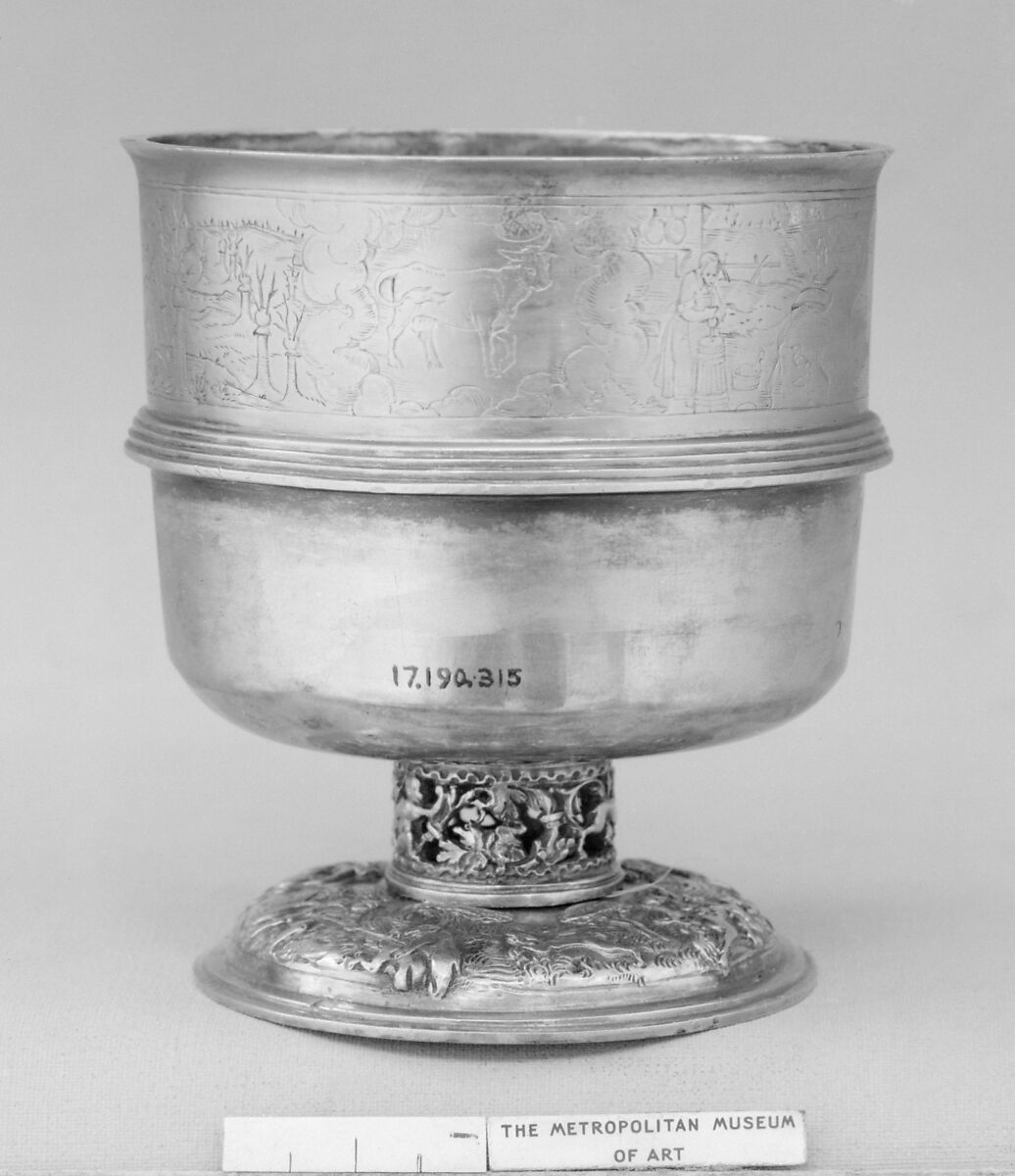 Cup (one of a set), Silver, parcel gilt, Flemish 