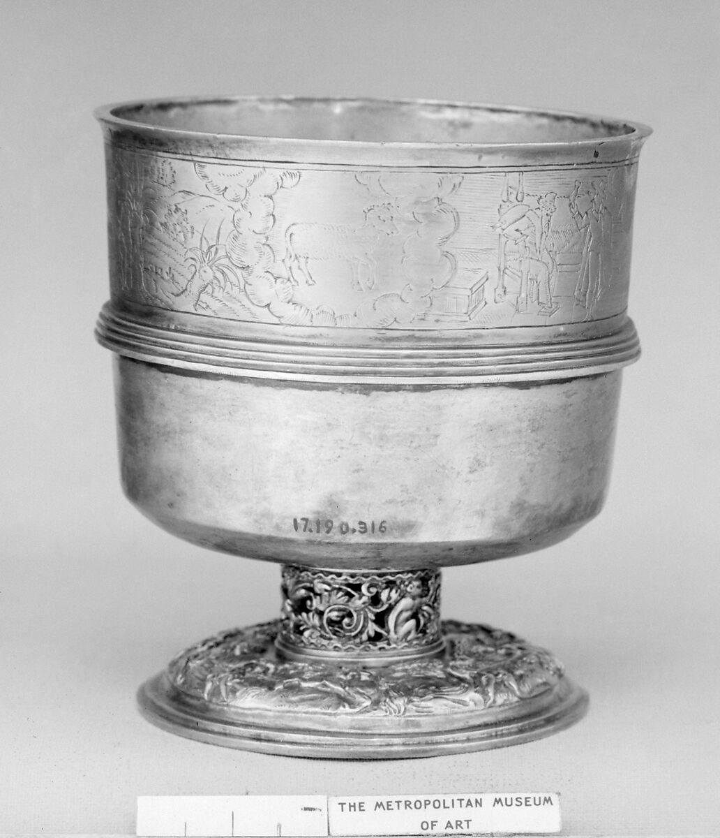 Cup (one of a set), Silver, parcel gilt, Flemish 