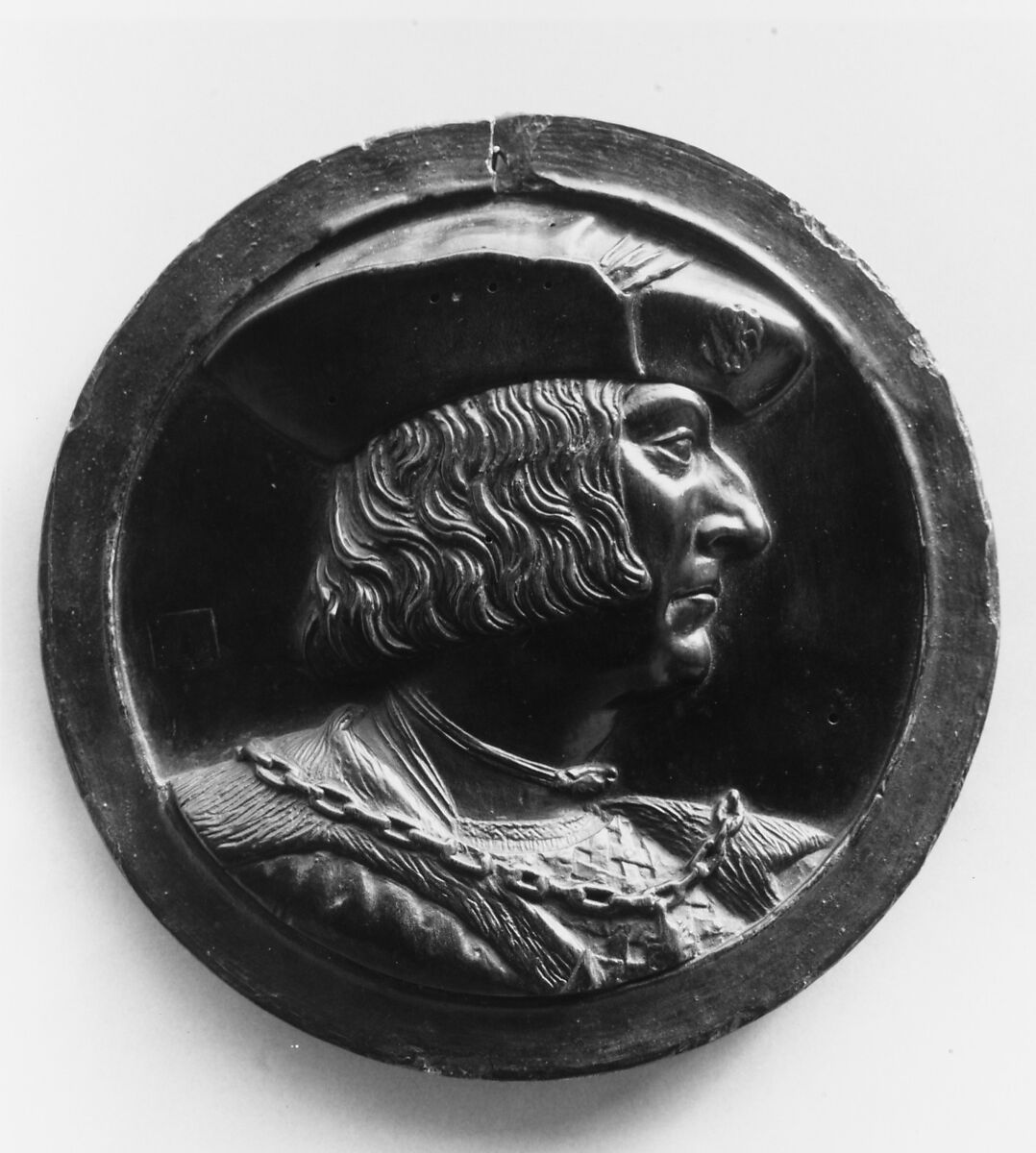 Bust of a man, Boxwood, partly painted, German 