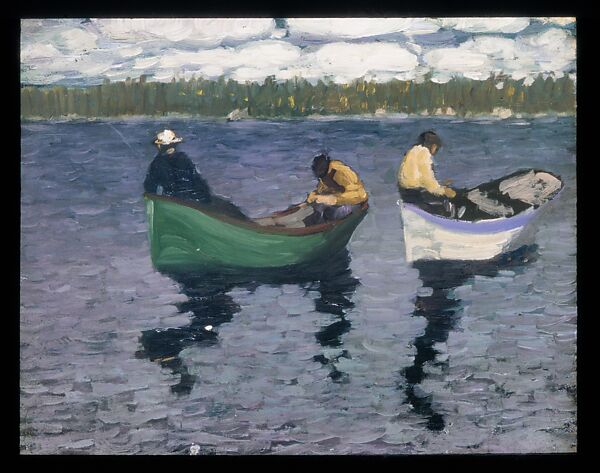 Fishermen, George Luks (American, Williamsport, Pennsylvania 1866–1933 New York), Oil on wood, American 