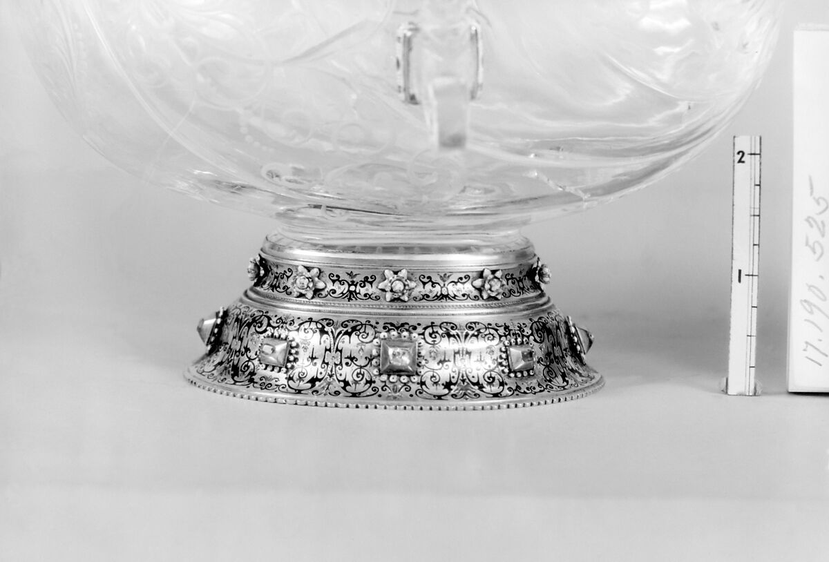 Cup, Rock crystal, silver gilt, Italian, Milan