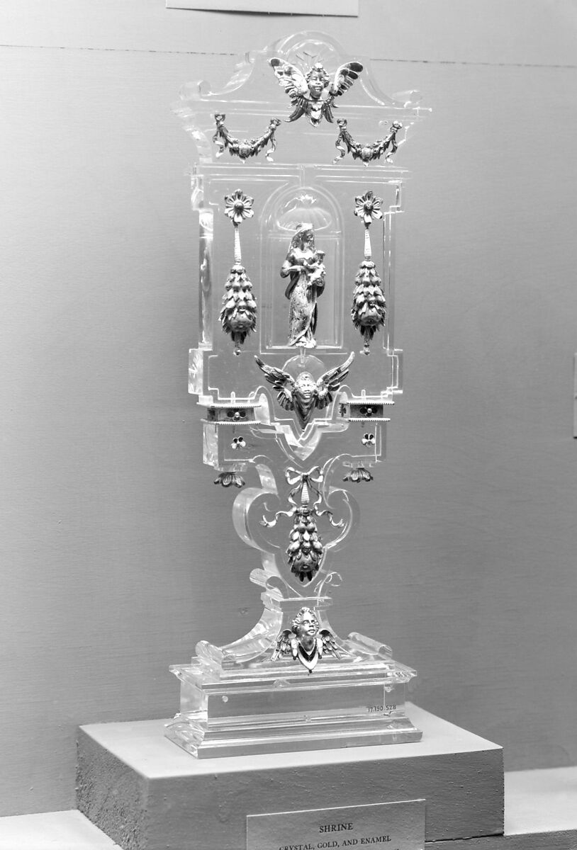 Shrine, Crystal, gold, enamel, Italian