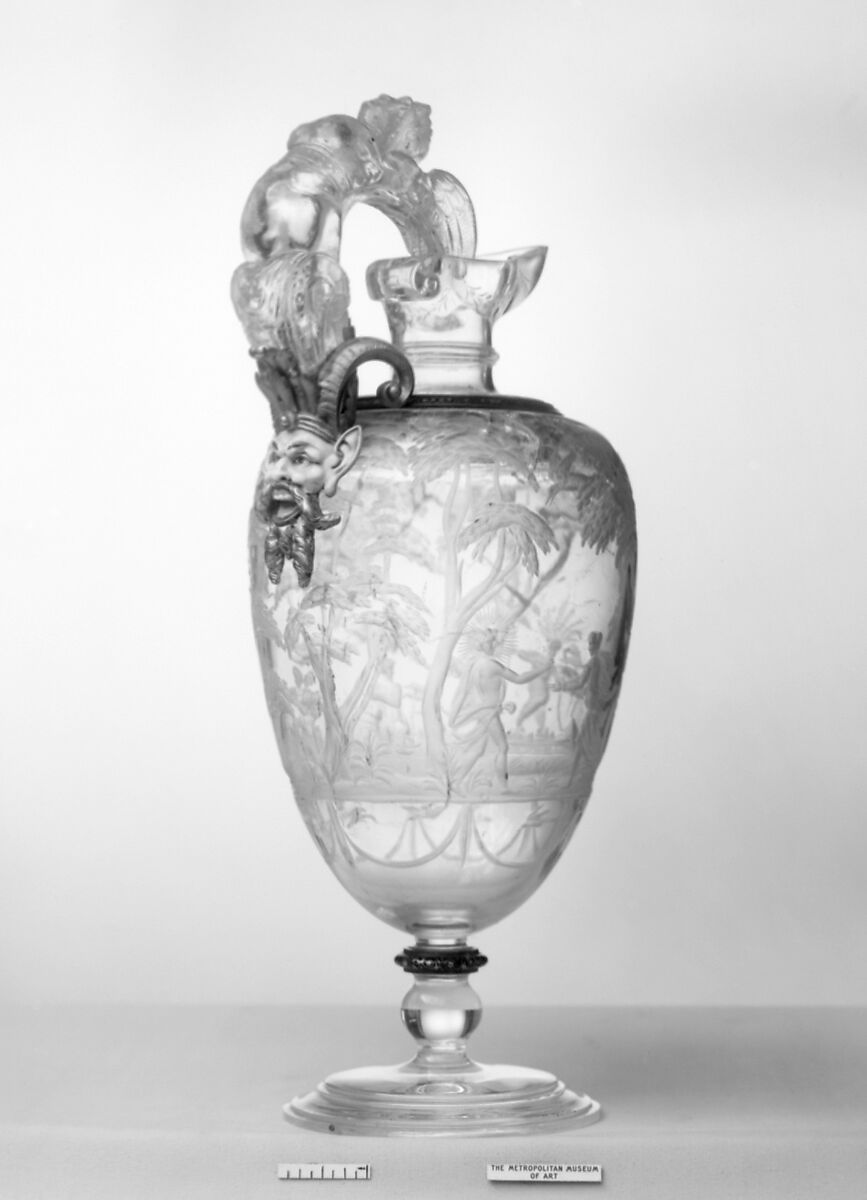 Ewer, Mounts probably by Charles Duron, Rock crystal, gold, enamel, Italian, Milan with probably French, Paris mounts 