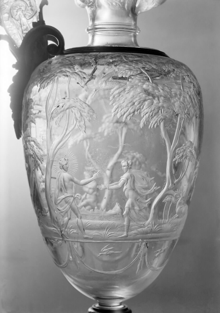 Ewer, Mounts probably by Charles Duron, Rock crystal, gold, enamel, Italian, Milan with probably French, Paris mounts