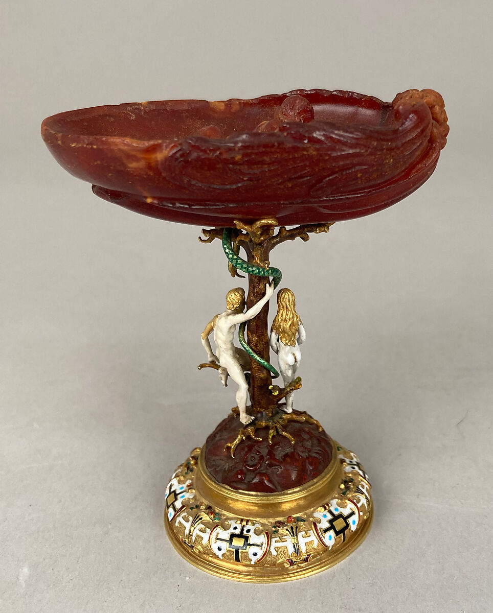 Cup, Amber, gold and enamel, German
