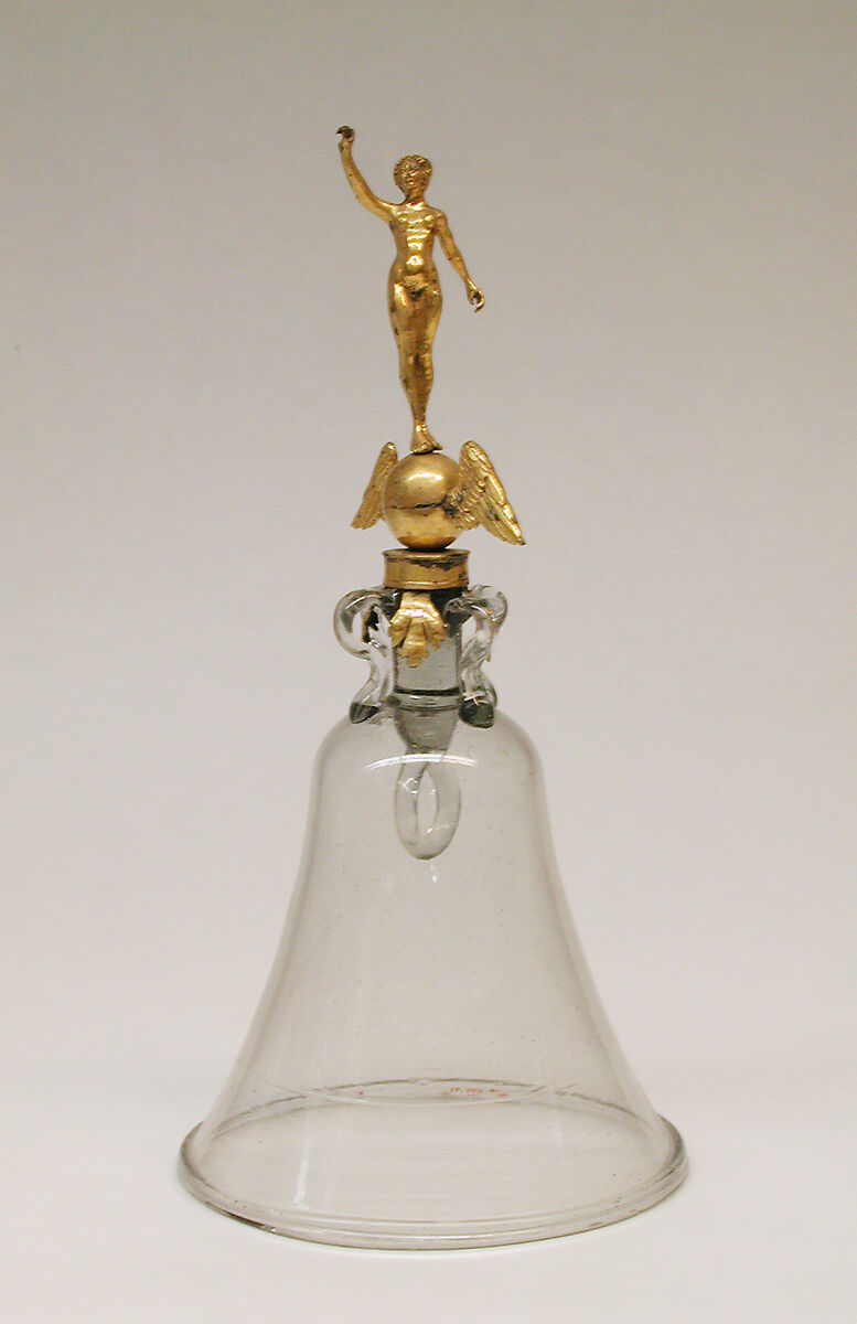 Bell, Glass, gilt bronze, Italian, Venice (Murano) 