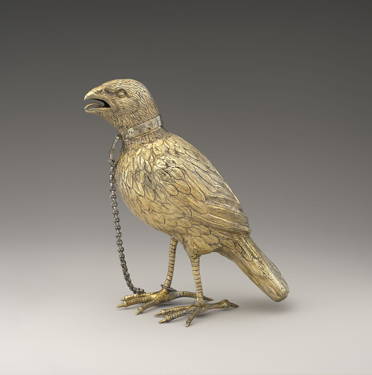 Cup in the form of a lark, Gilded silver, German 