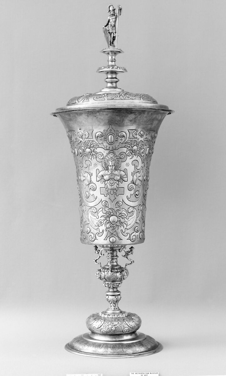 Cup with cover, Eberwein Kessmann (master 1576, died 1584), Silver gilt, German, Nuremberg 