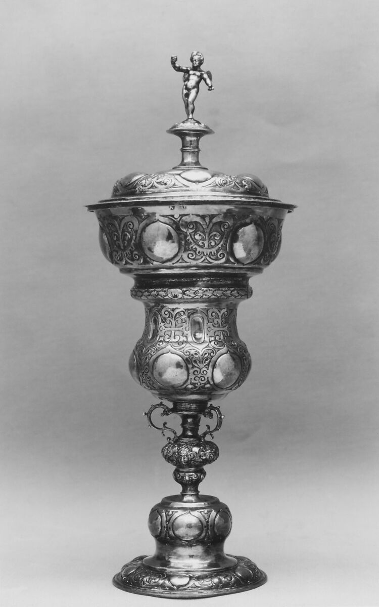 Standing cup with cover, L. T., Nuremburg, Silver gilt, German, Nuremberg 