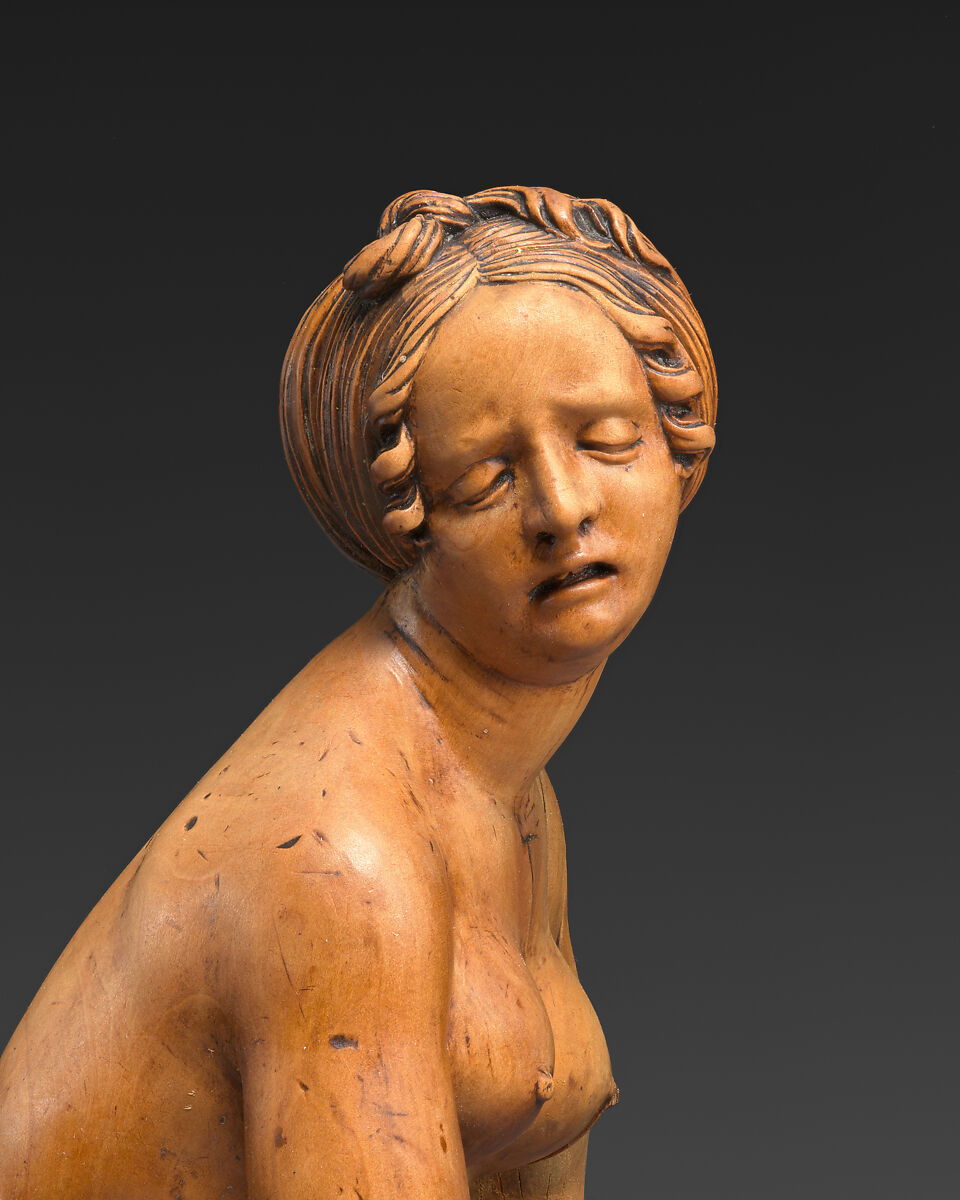 Lucretia, Daniel Mauch (1477–1540), Boxwood (Buxus sempervirens); pedestal: various pieces of dark colored wood, including pieces of ebony (Diospyros sp.), German