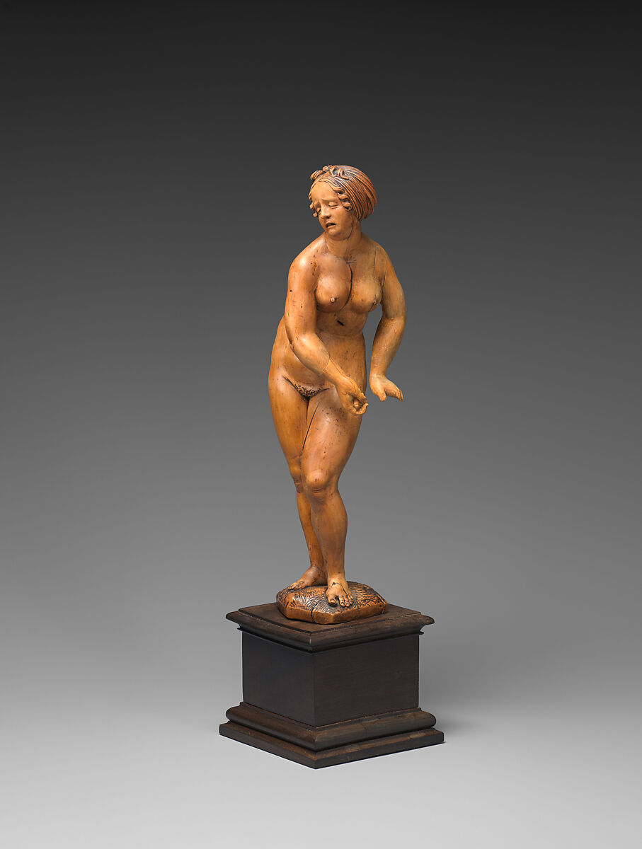 Lucretia, Daniel Mauch (1477–1540), Boxwood (Buxus sempervirens); pedestal: various pieces of dark colored wood, including pieces of ebony (Diospyros sp.), German