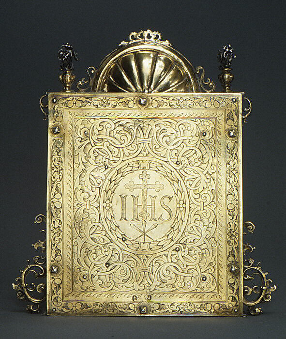 Pax, Silver gilt, mother-of-pearl, German, Nuremberg