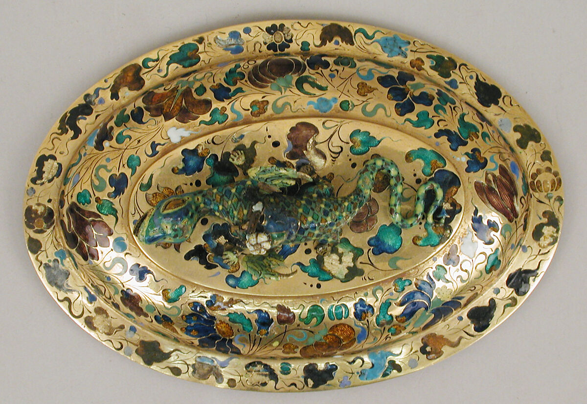 Cup with cover, Gold, enamel, Silesian jade, Bohemian, Prague