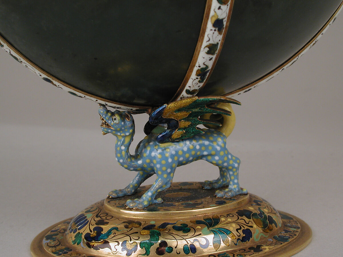 Cup with cover, Gold, enamel, Silesian jade, Bohemian, Prague