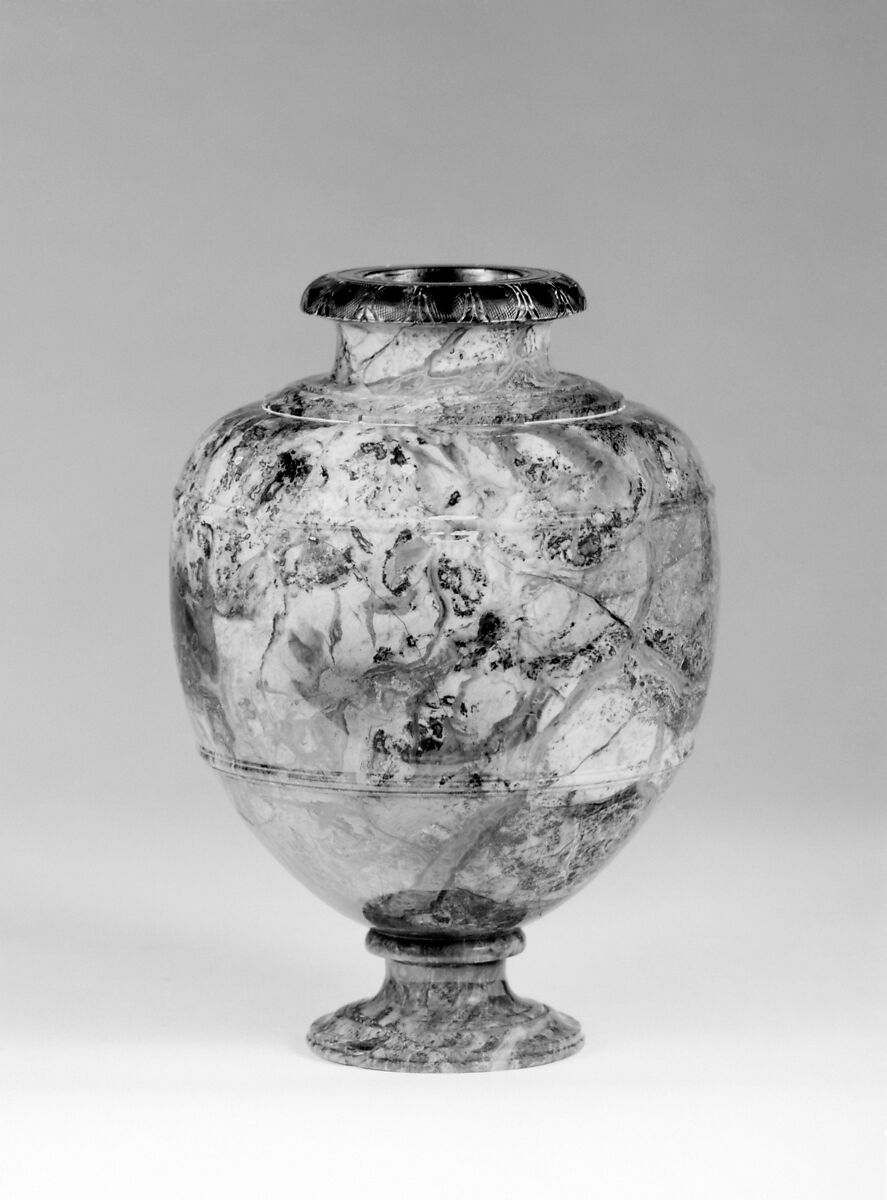 Vase, Jasper, silver gilt, French 