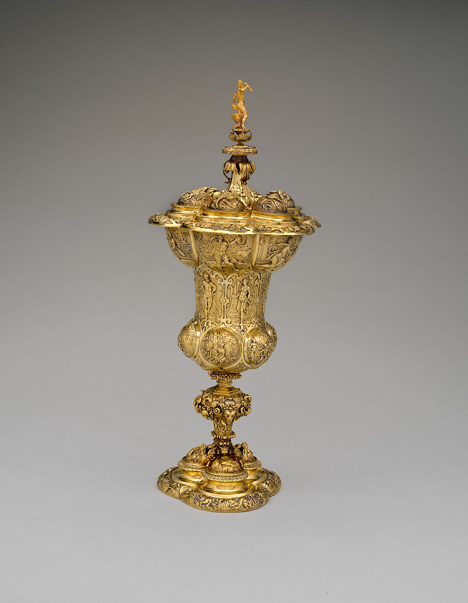 Cup with cover, Style of Hans (?) Jamnitzer (1561–1603), Electroformed silver gilt, German, possibly Nuremberg