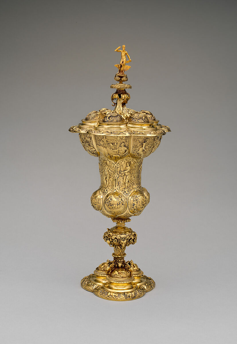 Cup with cover, Style of Hans (?) Jamnitzer (1561–1603), Electroformed silver gilt, German, possibly Nuremberg 