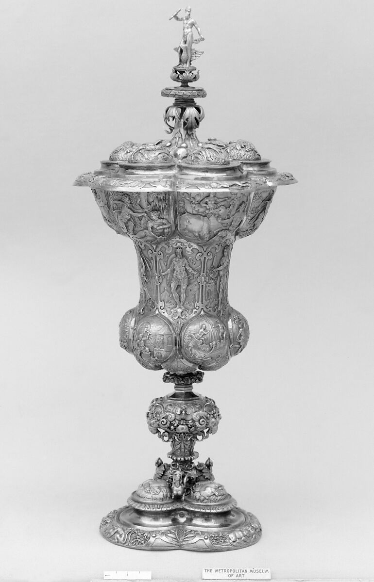 Cup with cover, Style of Hans (?) Jamnitzer (1561–1603), Electroformed silver gilt, German, possibly Nuremberg