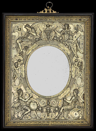 Relief mounted as a mirror frame