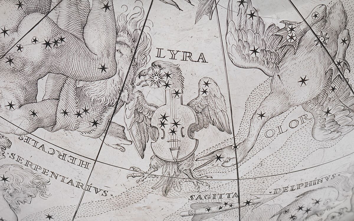 Celestial globe with clockwork, Gerhard Emmoser (German, active 1556–84), Case: partially gilded silver, gilded brass; movement: brass, steel, Austrian, Vienna