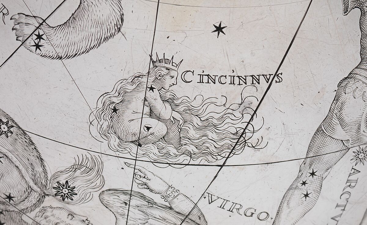 Celestial globe with clockwork, Gerhard Emmoser (German, active 1556–84), Case: partially gilded silver, gilded brass; movement: brass, steel, Austrian, Vienna