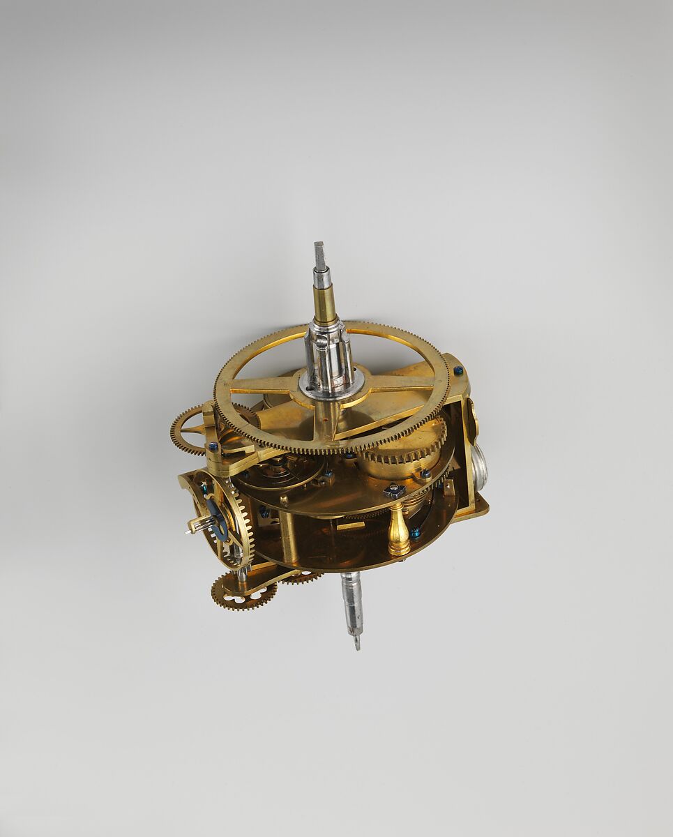 Celestial globe with clockwork, Gerhard Emmoser (German, active 1556–84), Case: partially gilded silver, gilded brass; movement: brass, steel, Austrian, Vienna