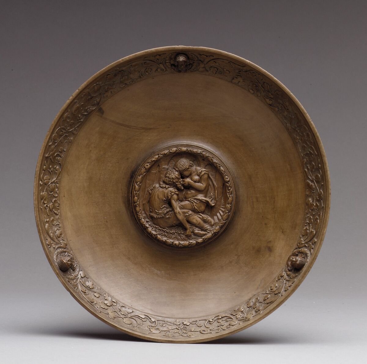 Goldsmith's model for a bowl with a representation of Roman Charity, Said to be based on a design by Sebald Beham (German, Nuremberg 1500–1550 Frankfurt), Boxwood and fruitwood, possibly Southern German, Nuremberg 