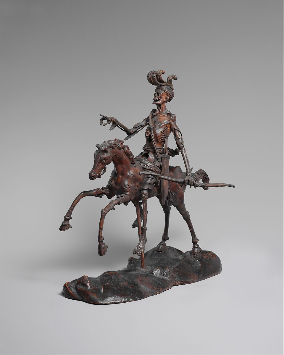 Death, Lindenwood with traces of pigment, spruce base, German 