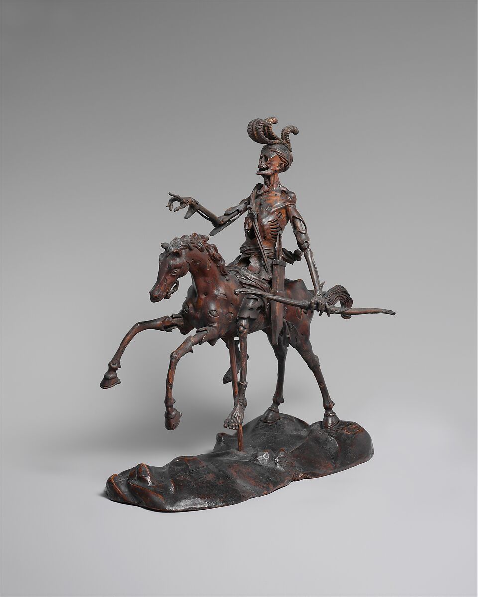 Death, Lindenwood with traces of pigment, spruce base, German