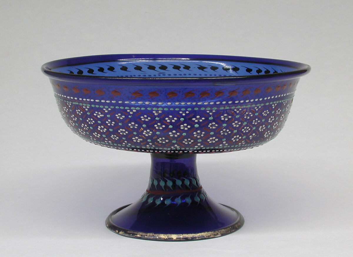 Bowl, Glass, enamelled and gilt, Italian, Venice (Murano) 