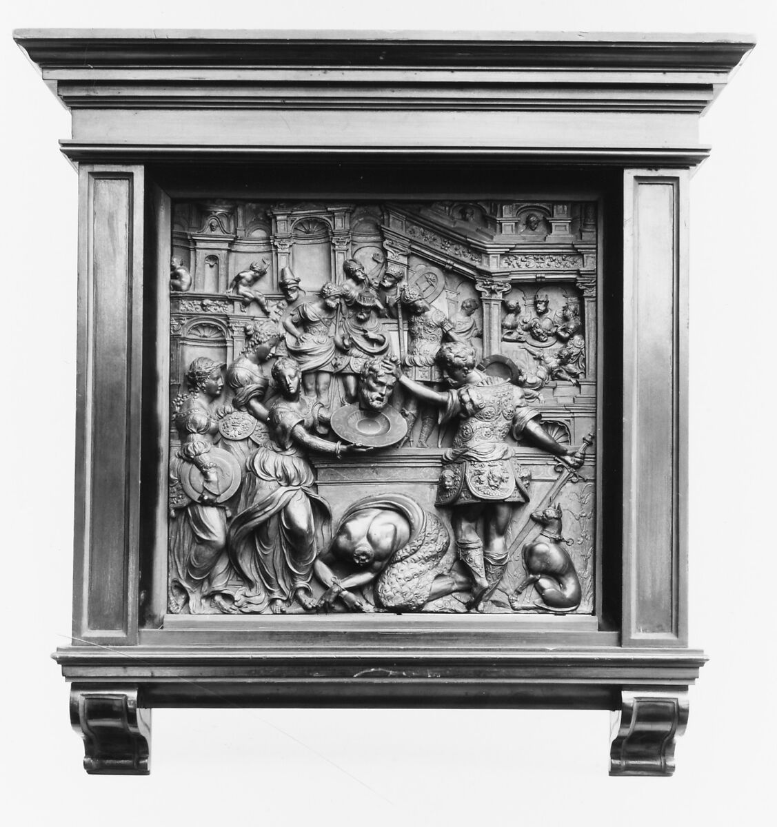 The Beheading of Saint John the Baptist, Honestone, partially gilt, German, possibly Rhenish 