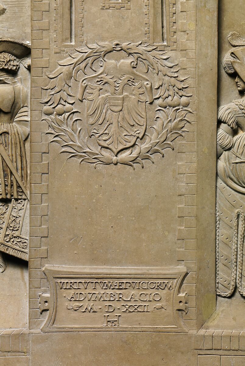 Allegory of Virtues and Vices at the Court of Charles V, Hans Daucher (German, Ulm ca. 1485–1538 Stuttgart), Honestone (Jurassic limestone), traces of gilding, German, probably Augsburg
