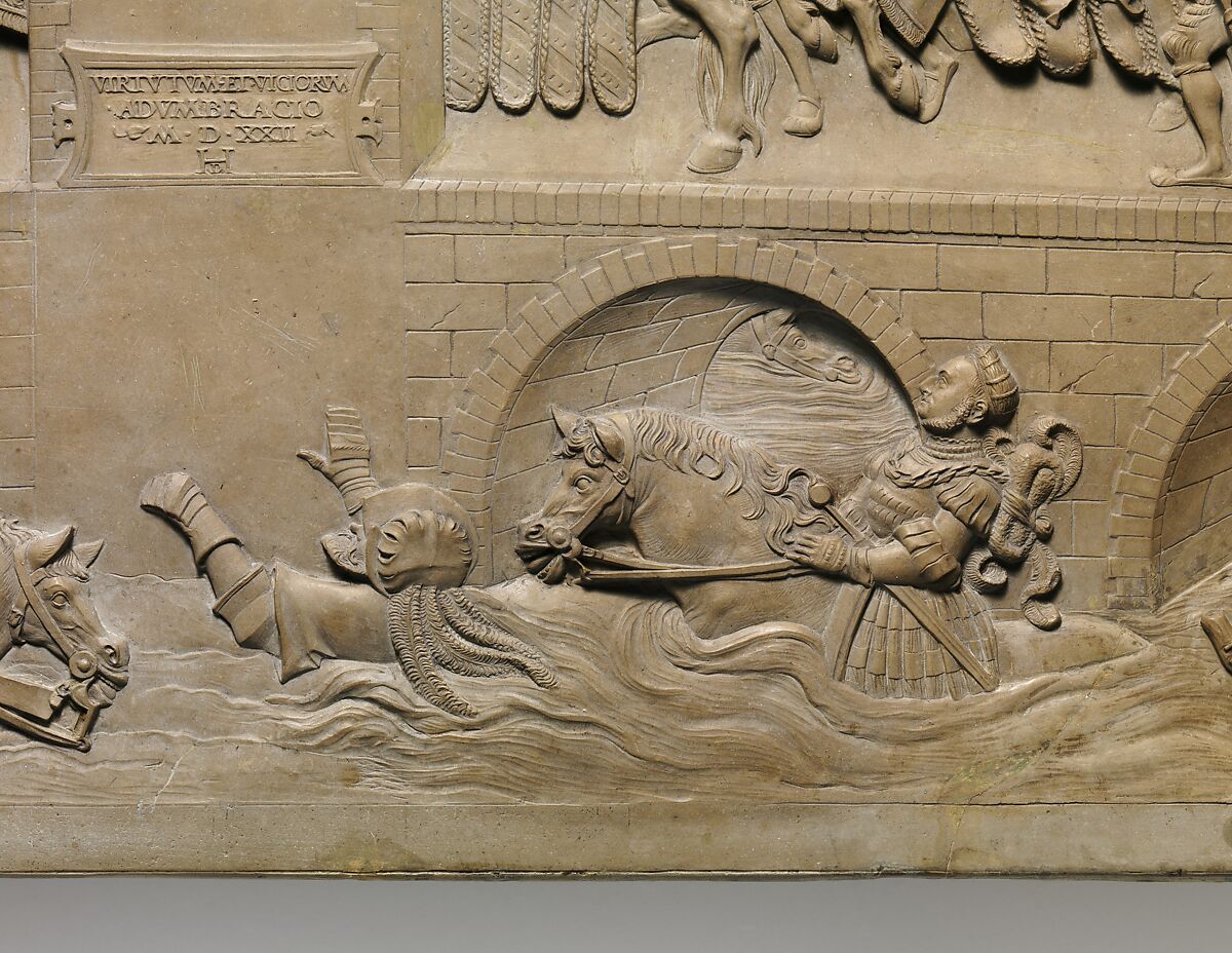 Allegory of Virtues and Vices at the Court of Charles V, Hans Daucher (German, Ulm ca. 1485–1538 Stuttgart), Honestone (Jurassic limestone), traces of gilding, German, probably Augsburg