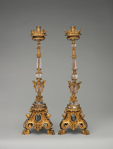 Altar candlestick (one of a pair), Italian, possibly Rome