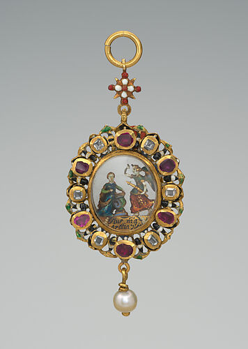 Pendant reliquary with depiction of the Annunciation